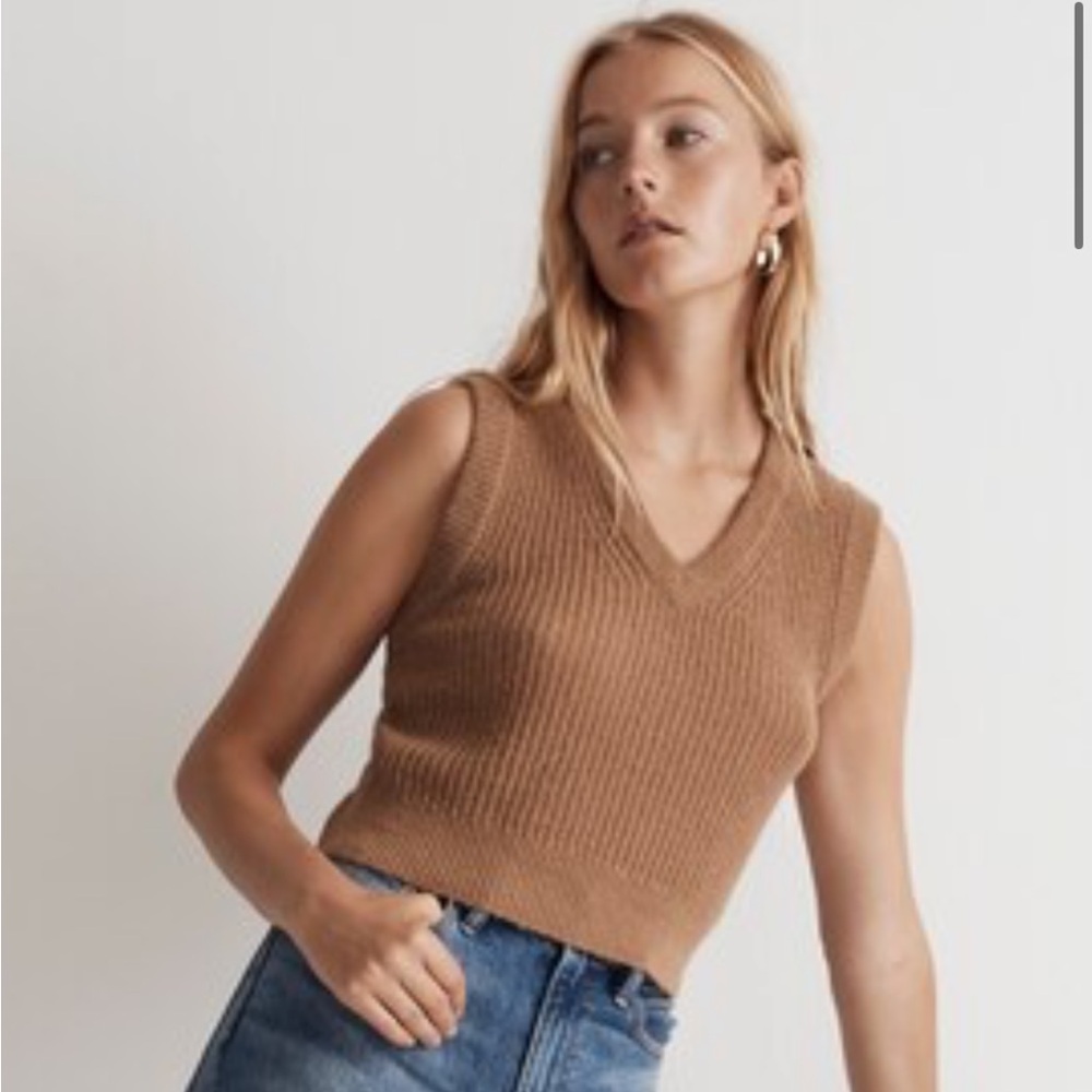 Madewell | Fineloft Shrunken Sweater Vest size XXS